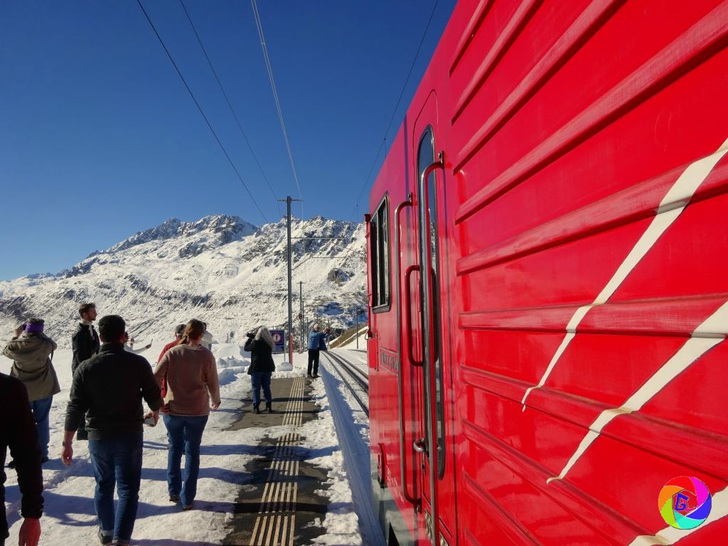 stop at the Oberalp pass